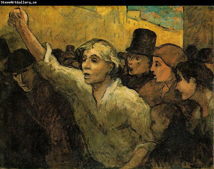 Honore  Daumier Two Uprising